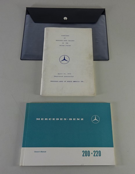 Wallet + Handbook / Owner's Manual Mercedes-Benz /8 W115 200 / 220 from 10/1971