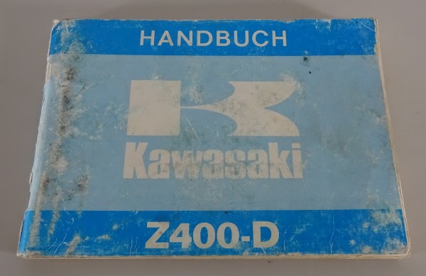 Betriebsanleitung / Handbuch Kawasaki Z 400-D Stand ca. 1979