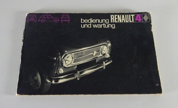 Betriebsanleitung / Handbuch Renault R4 + Fourgonette Stand 07/1970