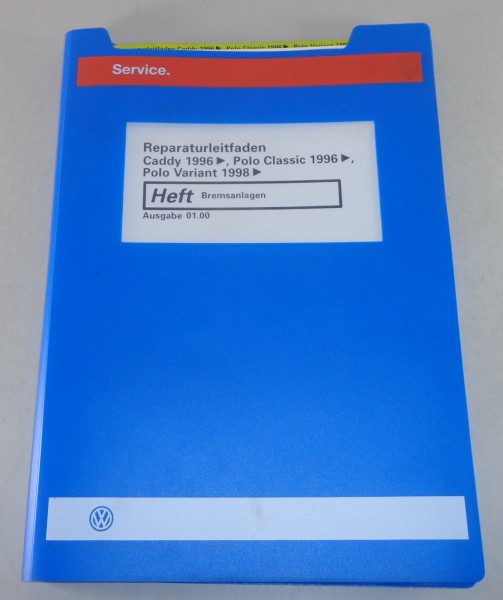 Werkstatthandbuch VW Caddy / Polo ab Baujahr 1996 /1998 Bremsanlagen von 01/2000