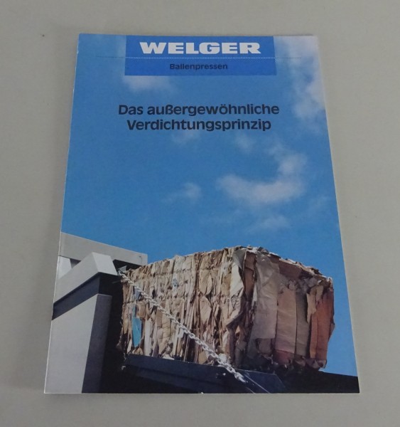 Prospekt Welger Papier-Ballenpresse SB 1000 / 2000 / 3000 Stand 08/1995