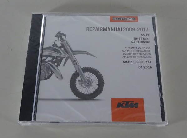 Werkstatthandbuch / Workshop Manual KTM 50 SX/SX MINI/SX Junior Bj. 2009 - 2017