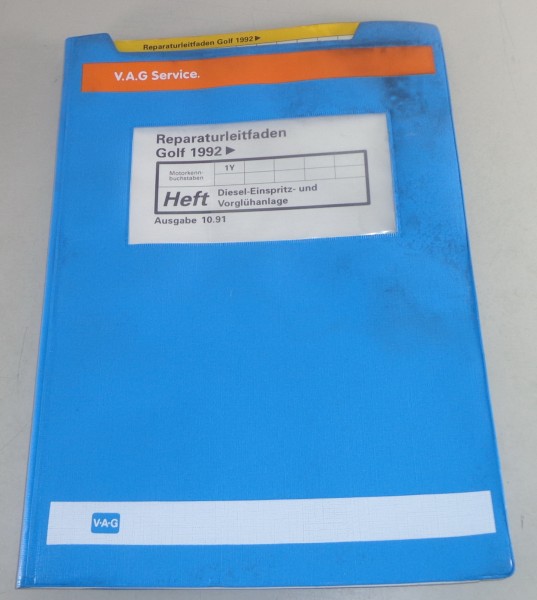 Werkstatthandbuch VW Golf III/3 Diesel Einspritz- und Vorglühanlage von 10/1991