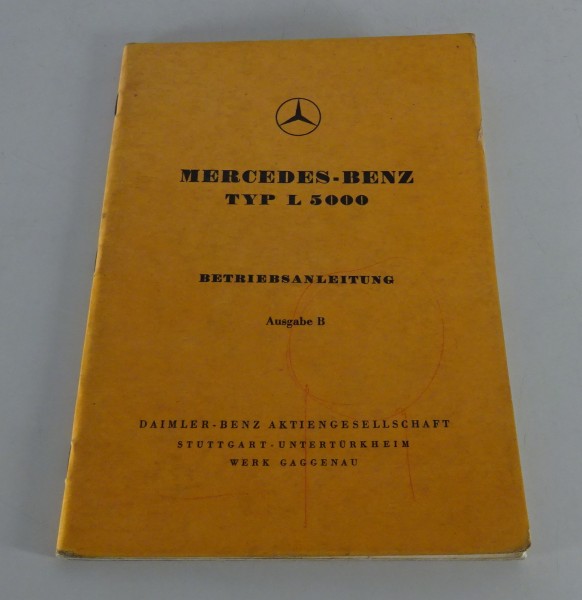 Betriebsanleitung / Handbuch Mercedes-Benz Lkw L 5000 mit OM 67/4 Stand 06/1950