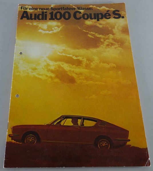 Prospekt / Broschüre Audi 100 Coupé S Stand 01/1972