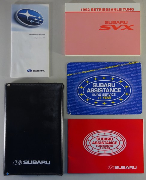 Bordmappe + Betriebsanleitung Subaru SVX Stand 1992