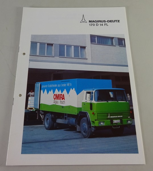 Prospekt / Broschüre Magirus-Deutz LKW 170 D 14 FL Frontlenker Koffer von 6/1975