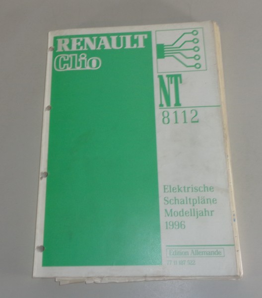 Werkstatthandbuch Elektrik, Elektrische Schaltpläne Renault Clio Modelljahr 1996