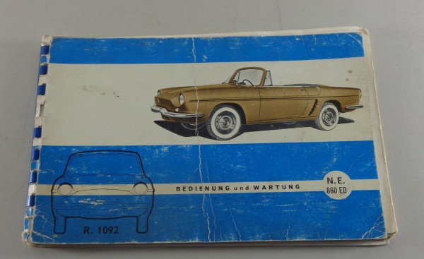 Betriebsanleitung / Handbuch Renault Floride R.1092 von 06/1960