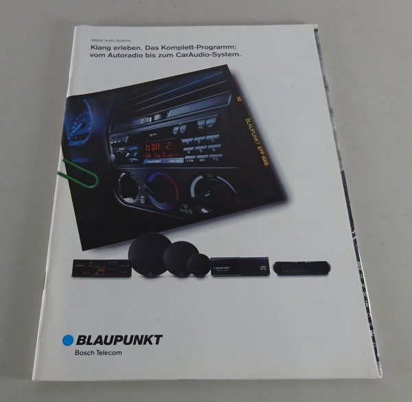 Prospekt / Broschüre Blaupunkt Autoradio & CarAudio-System Stand 08/1991