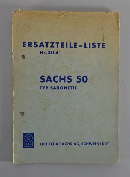 Teilekatalog / Ersatzteilliste Sachs Motor 50 Typ Saxonette