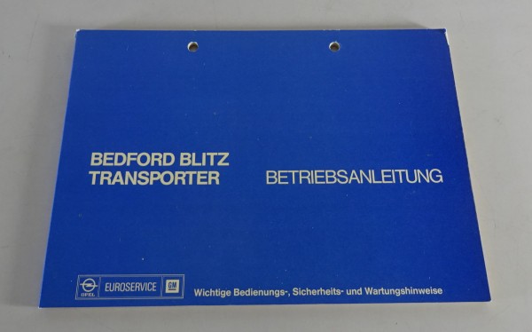 Betriebsanleitung / Handbuch Opel Bedford Blitz Stand 10/1975