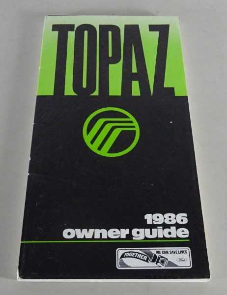 Owner´s Manual / Handbook Mercury Topaz Stand 1986