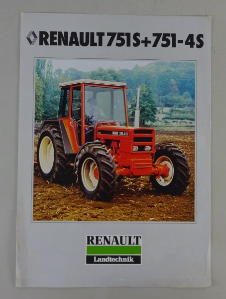 Prospektblatt / Datenblatt Renault Traktor 751S + 751-4S