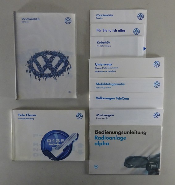 Bordmappe + Betriebsanleitung VW Polo Classic + Variant Stand 02/1996