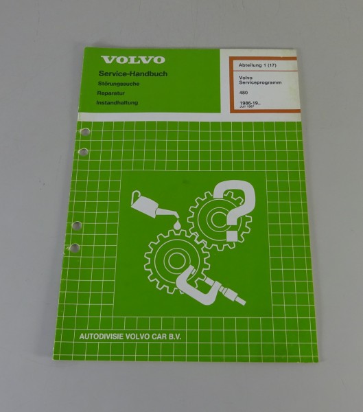 Werkstatthandbuch Serviceprogramm Volvo 480 ab Baujahr 1986 von 07/1987