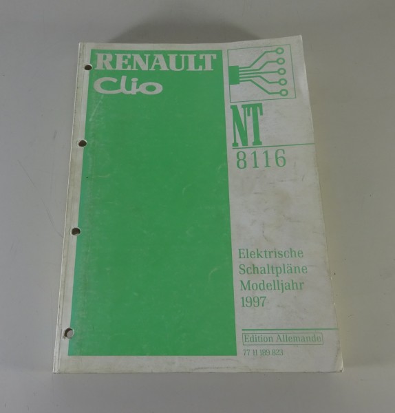 Werkstatthandbuch Elektrik / Elektrische Schaltpläne Renault Clio Stand 1997