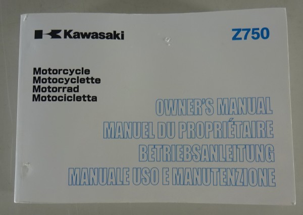 Betriebsanleitung / Handbuch Kawasaki Z750 Stand 11/2003