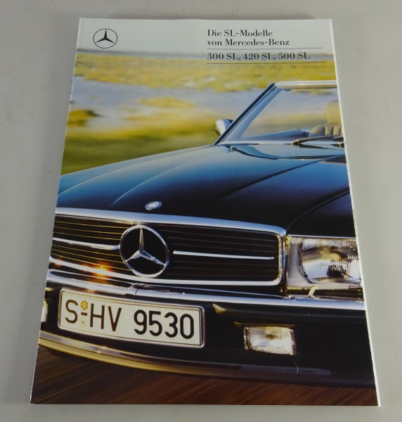Prospekt / Broschüre Mercedes-Benz R107 300 SL / 420 SL / 500 SL Stand 08/1988
