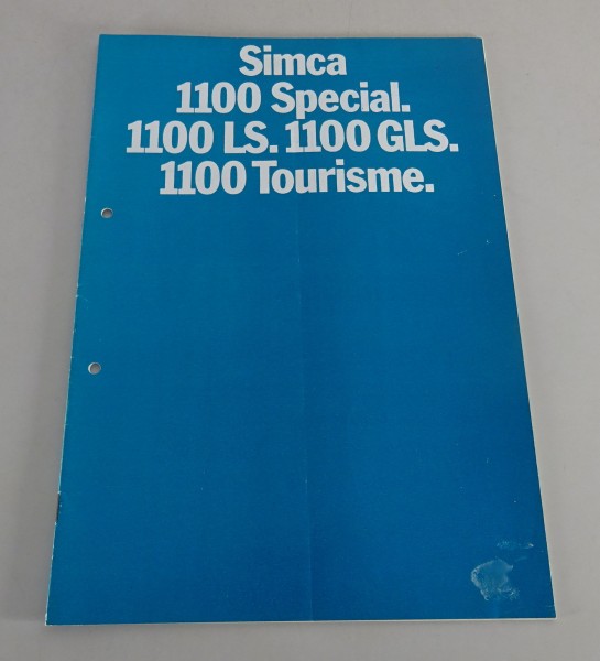 Prospekt / Broschüre Simca 1100 Special / LS / GLS / Tourisme Stand 09/1971