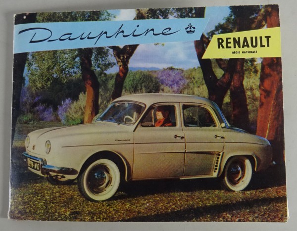 Faltprospekt Renault Dauphine Stand 1957