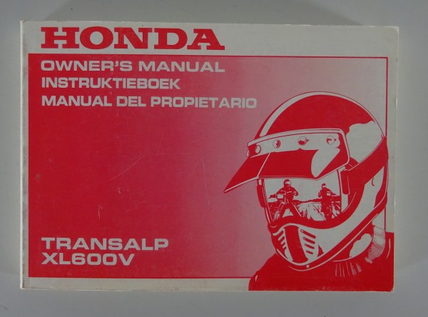 Owner´s Manual / Instruktieboek Honda Transalp XL 600 V Stand 1992