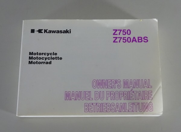 Betriebsanleitung / Handbuch Kawasaki Z750 / Z750 ABS Stand 03/2009