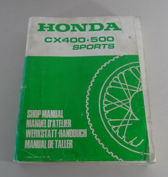 Werkstatthandbuch / Workshop Manual Honda CX 400 / 500 Sports Stand 1982