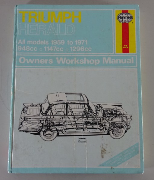 Reparaturanleitung Haynes Triumph Herald All model 1 / 1.2 / 1.3 Litre 1959-1971