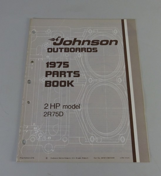 Teilekatalog OMC Johnson Outboards 2 PS Models Stand 3/1975