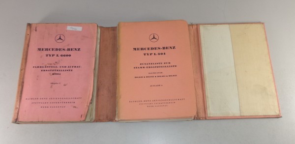 Teilekatalog + Nachtrag Mercedes Benz L 6600 Stand 12/1954