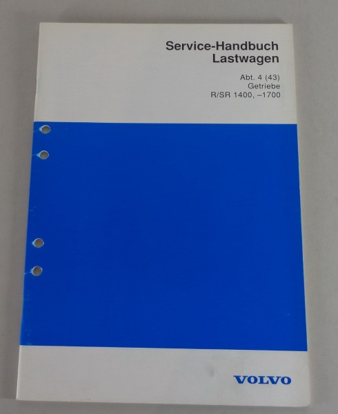 Werkstatthandbuch Volvo LKW Getriebe R / SR 1400, 1700 von 1987