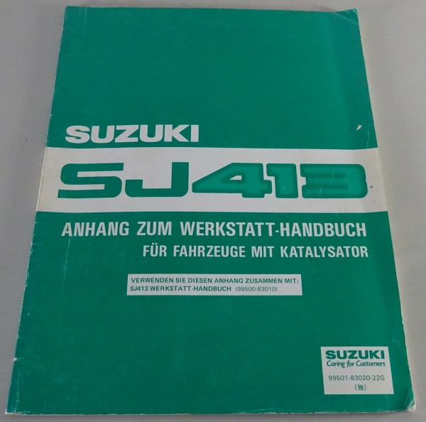 Werkstatthandbuch Ergänzung | Suzuki SJ 413 mit Katalysatoren | Stand 02/1991
