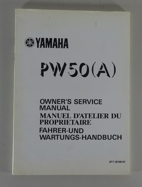 Betriebsanleitung und Wartungshandbuch Yamaha PW 50 (A) Stand 08/1989