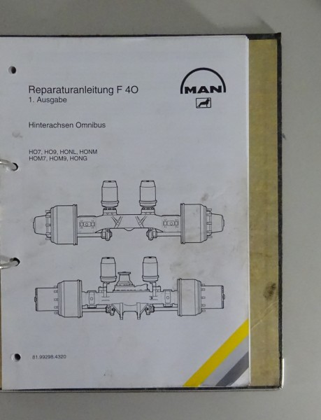 Werkstatthandbuch MAN Hinterachsen Bus HO7, HO9, HONL, HONM etc. Stand 07/1998