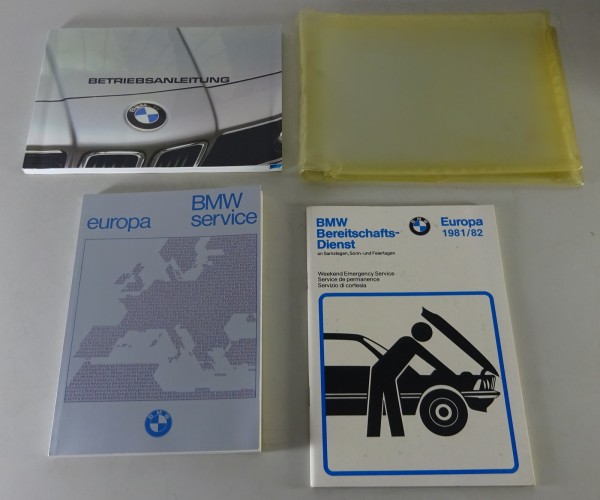 Bordmappe + Betriebsanleitung BMW 6er E24 628 + 635 CSi + M635 CSi von 8/1981