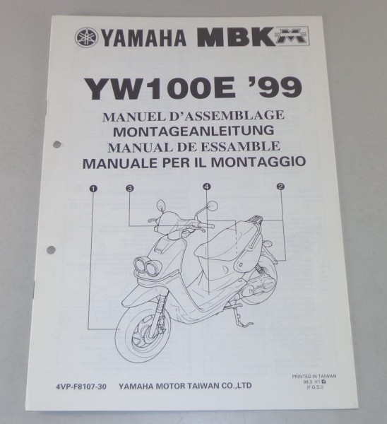 Montageanleitung / Set Up Manual Yamaha YW 100 E Stand 1999