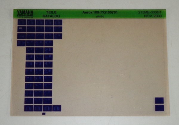Microfich Parts Catalogue / Ersatzteilkatalog Yamaha Aerox 100 YQ 100 Stand 2000