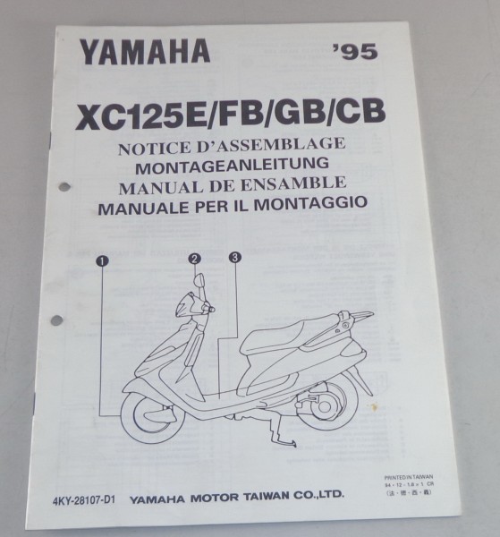 Montageanleitung / Set Up Manual Yamaha XC 125 E / FB / GB / CB Stand 12/1994