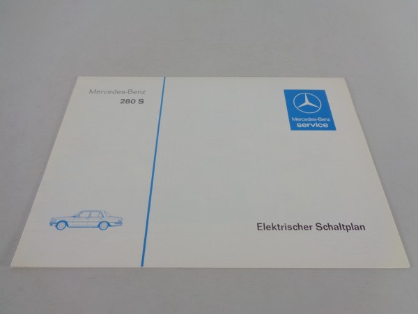 Elektrischer Schaltplan Mercedes S-Klasse W126 280 S Vergaser Stand 05/1980