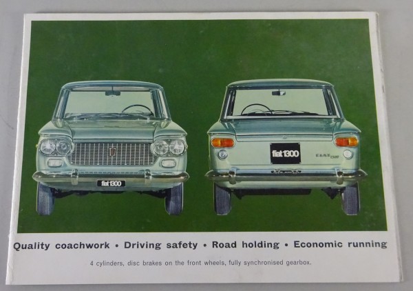 Prospekt / Brochure Fiat 1300 - Englisch