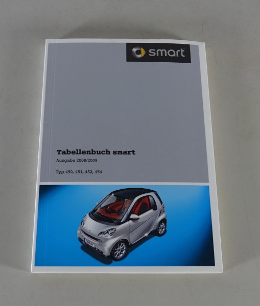 Tabellenbuch / techn. Daten Smart Typ 450, 451, 452, 454 Ausgabe 2008/2009