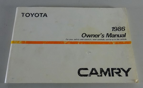 Owner´s Manual / Handbook Toyota Camry Baureihe V10 from 06/1986