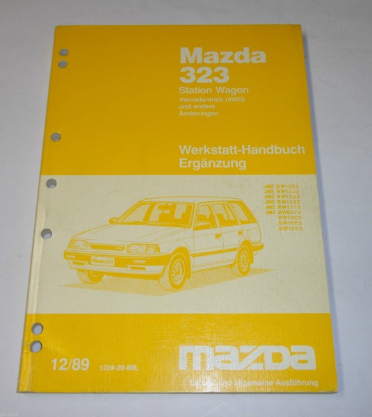 Werkstatthandbuch Mazda 323 Kombi Station Wagon 4 WD Allrad Typ BW, St. 12/1989