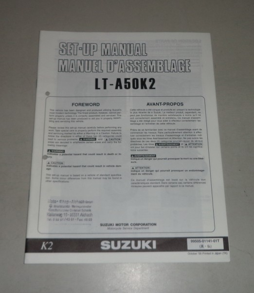 Montageanleitung / Set Up Manual Suzuki LT-A50 K Stand 10/2000