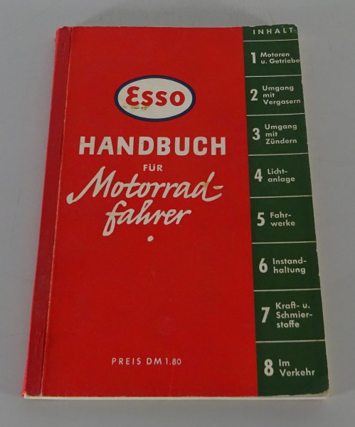 Das Handbuch für Motorradfahrer - Werbung Standard Esso Ausgabe von 1953