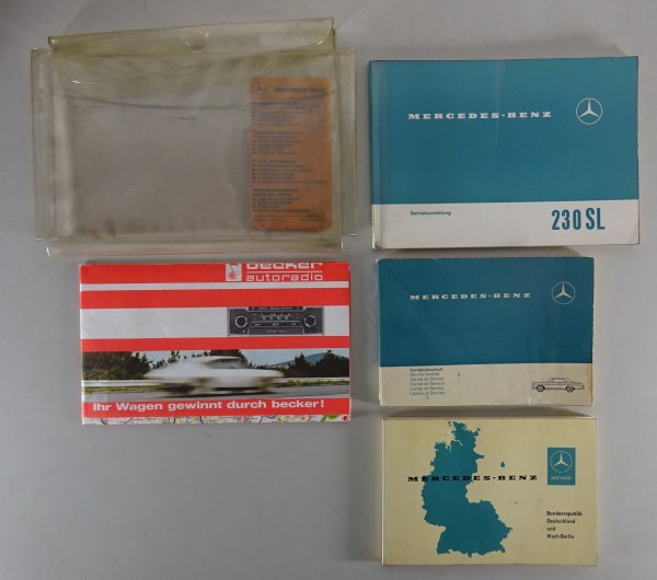 Bordmappe + Betriebsanleitung Mercedes R113 Pagode 230 SL Stand 05/1963