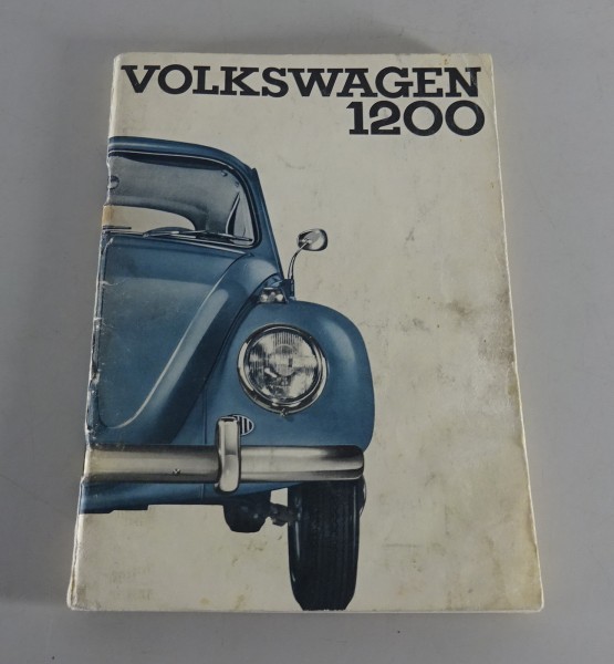Betriebsanleitung VW Käfer 1200 Export Modell Limousine + Cabriolet von 08/1964