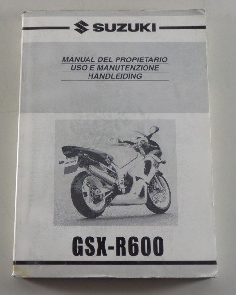 Manual del Propietario / Uso e Manutenzione Suzuki GSX-R600 from 08/2000