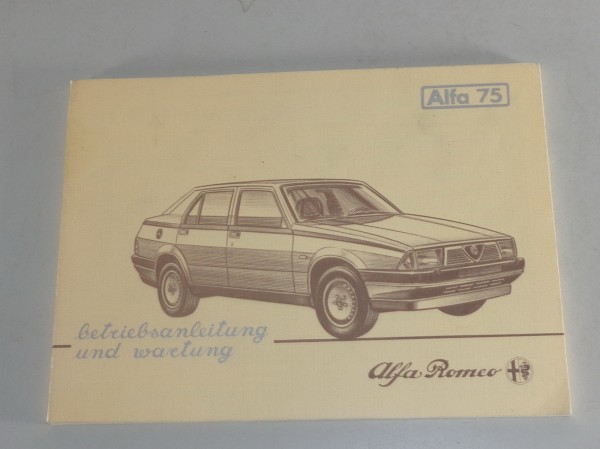 Betriebsanleitung / Handbuch Alfa Romeo Alfa 75 von 10/1985